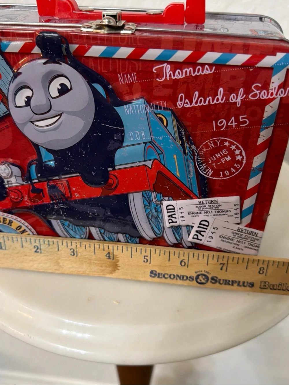 Thomas The Tank Engine Distressed Lunchbox & 24 Piece Complete Puzzle